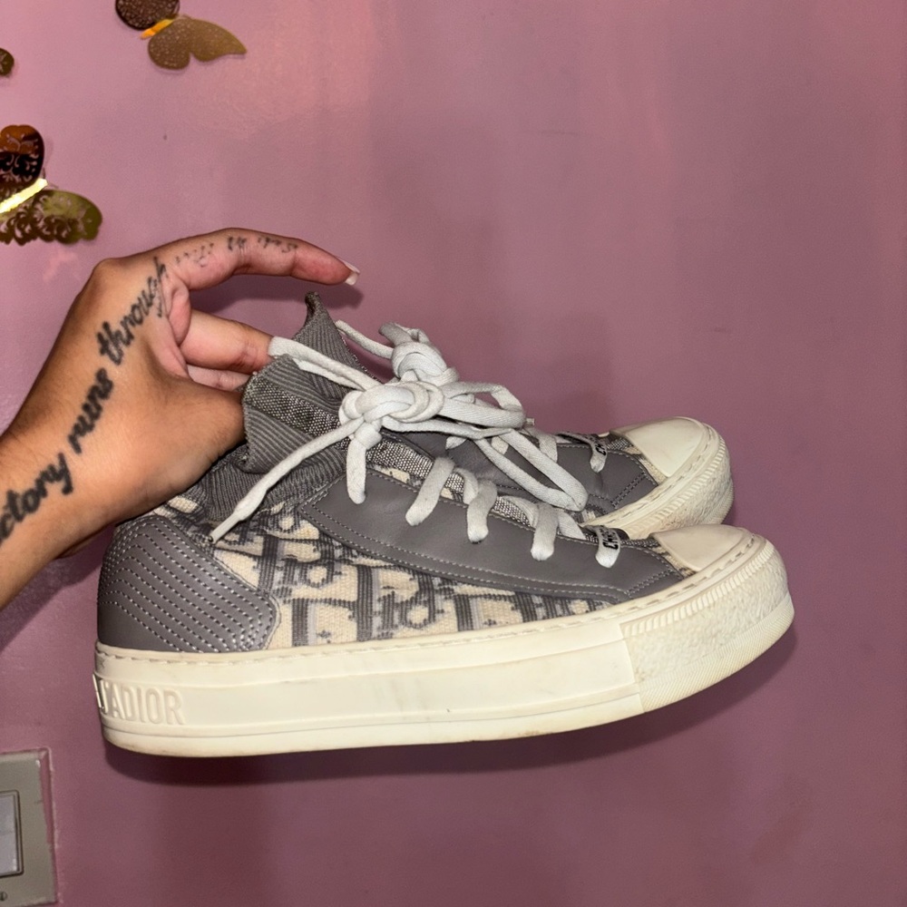 Dior Women's Sneakers in Gray and Cream